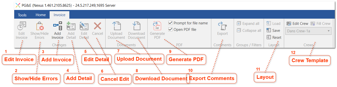 Invoice Ribbon