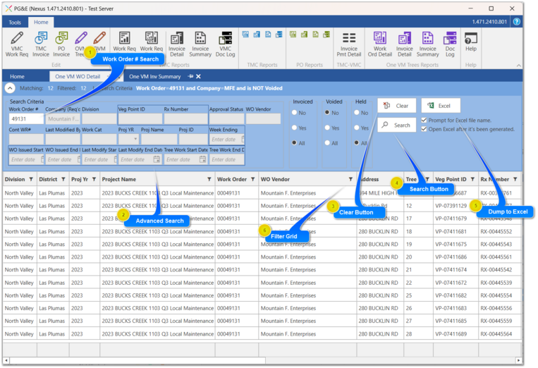 OVMT Work Order Detail