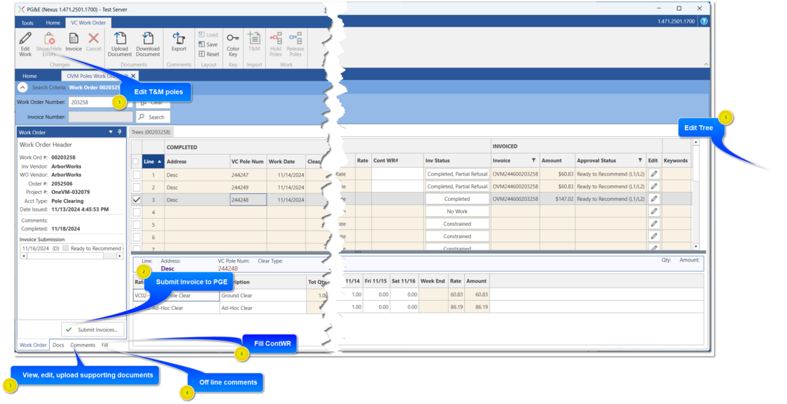 View/Edit Work Order