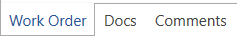 1. Work Order Support Tabs