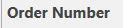 1. Order Number