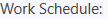 10. Work Schedule