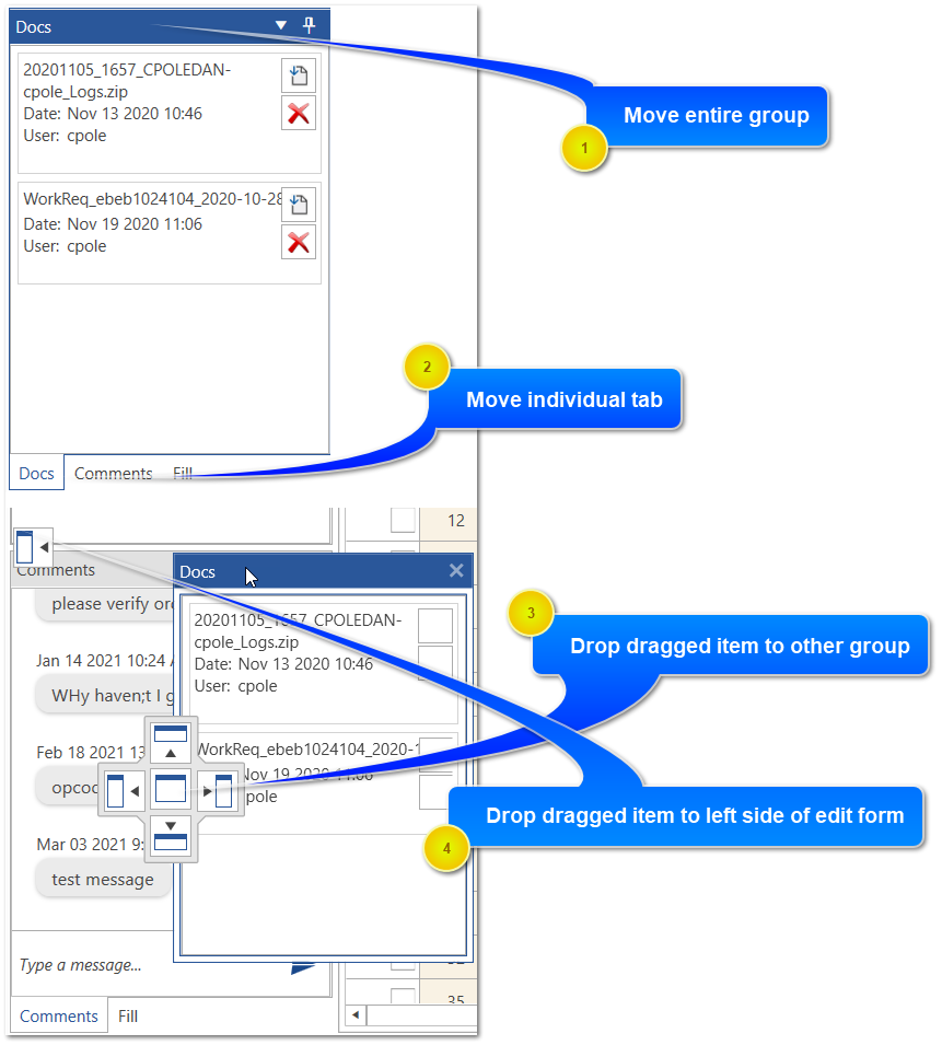 Rearranging Tabs