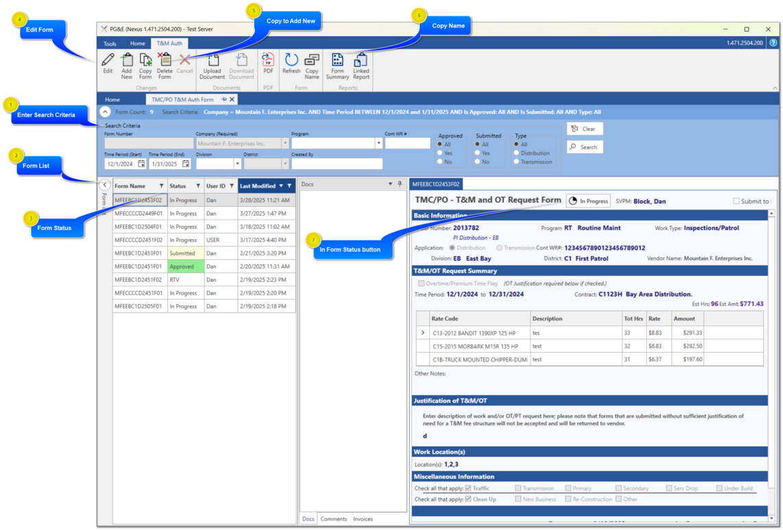 View/Edit/Copy_New for existing forms
